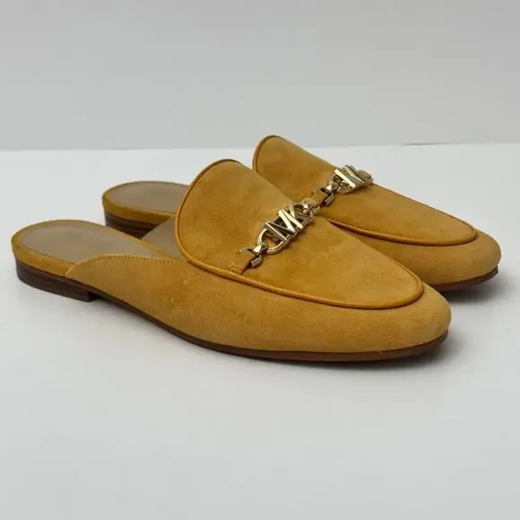Michael Kors Tiffanie Yellow & Gold Suede Flats Casual Mules women’s size 7 - Picture 6 of 6